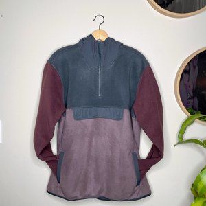 MOUNTAIN HARDWEAR UnClassic Fleece 1/4 Zip-up Pullover XL GRAY BURGUNDY RETRO